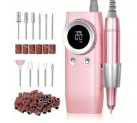 Taladro Portátil para Uñas, Taladro Eléctrico para Uñas con Cabezal De Pulido Y Pantalla, Velocidad Ajustable De 45 000 RPM, Punta De Taladro Reemplazable, para Salones De Belleza.
