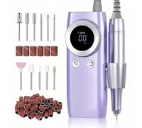 Taladro Portátil para Uñas, Taladro Eléctrico para Uñas con Cabezal De Pulido Y Pantalla, Velocidad Ajustable De 45 000 RPM, Punta De Taladro Reemplazable, para Salones De Belleza.