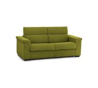 Talamo Italia Divano Fisso 2 posti Ondina, Sofà lineare per Salotto, Imbottito, sfoderabile, qualità 100% Made in Italy, 185x95 h100 cm, Verde