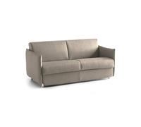 Talamo Italia -Divano Fisso 3 posti Virna, Sofà lineare per Salotto, Imbottito, sfoderabile, qualità 100% Made in Italy, 200x95 h90 cm, Tortora
