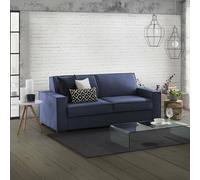 Talamo Italia - Divano letto 2 posti Giuliana, Sofà Soggiorno con apertura girevole, Tessuto imbottito, Braccioli standard, 100% Made in Italy, Cm 180x95h90, Blu