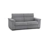 Talamo Italia -Divano Letto 2 posti Olinda, Sofà trasformabile per Salotto, Imbottito, sfoderabile, qualità 100% Made in Italy, 205x95 h100 cm, Grigio