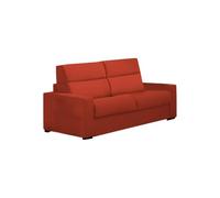 Talamo Italia -Divano Letto 2 posti Orchidea, Sofà trasformabile per Salotto, Imbottito, sfoderabile, qualità 100% Made in Italy, 200x95 h100 cm, Arancione