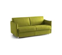 Talamo Italia -Divano letto 2 posti Paloma, Sofà trasformabile per salotto, imbottito, sfoderabile, Qualità 100% Made in Italy, 160x95 h90 cm, Verde