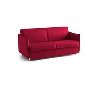 Talamo Italia -Divano letto 2 posti Paloma, Sofà trasformabile per salotto, imbottito, sfoderabile, Qualità 100% Made in Italy, 160x95 h90 cm, Rosso