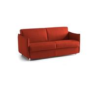 Talamo Italia -Divano letto 2 posti Paloma, Sofà trasformabile per salotto, imbottito, sfoderabile, Qualità 100% Made in Italy, 160x95 h90 cm, Arancione