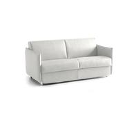 Talamo Italia -Divano Letto 2 posti Pamela, Sofà trasformabile per Salotto, Imbottito, sfoderabile, qualità 100% Made in Italy, 180x95 h90 cm, Grigio Chiaro