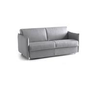 Talamo Italia -Divano Letto 2 posti Pamela, Sofà trasformabile per Salotto, Imbottito, sfoderabile, qualità 100% Made in Italy, 180x95 h90 cm, Grigio