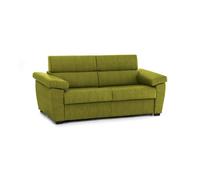 Talamo Italia -Divano letto 2 posti Queenie, Sofà trasformabile per salotto, imbottito, sfoderabile, Qualità 100% Made in Italy, 185x95 h100 cm, Verde