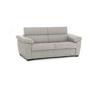 Talamo Italia -Divano Letto 2 posti Quinta, Sofà trasformabile per Salotto, Imbottito, sfoderabile, qualità 100% Made in Italy, 205x95 h100 cm, Beige