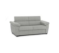 Talamo Italia -Divano letto 2 posti Quintiliana, Sofà trasformabile per salotto, imbottito, sfoderabile, Qualità 100% Made in Italy, 205x95 h100 cm, Grigio chiaro