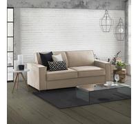Talamo Italia - Divano letto 3 posti Adalgisa, Sofà Soggiorno apertura girevole, Tessuto imbottito, Braccioli standard, 100% Made in Italy, Cm 220x95h90, Beige