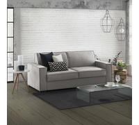 Talamo Italia - Divano letto 3 posti Adalgisa, Sofà Soggiorno apertura girevole, Tessuto imbottito, Braccioli standard, 100% Made in Italy, Cm 220x95h90, Grigio