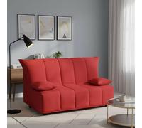 Talamo Italia Divano Letto 3 posti Allegra, Sofà con Apertura a Carrello in Tessuto Imbottito, Cuscini Inclusi, 100% Made in Italy, Cm 165x90h85, Rosso
