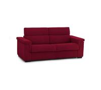 Talamo Italia -Divano Letto 3 posti Zaira, Sofà trasformabile per Salotto, Imbottito, sfoderabile, qualità 100% Made in Italy, 225x95 h100 cm, Rosso