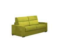 Talamo Italia -Divano letto 3 posti Zeudi, Sofà trasformabile per salotto, imbottito, sfoderabile, Qualità 100% Made in Italy, 220x95 h100 cm, Verde