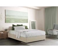Talamo Italia - Letto alla francese Adele, Letto contenitore in tessuto, Apertura frontale, Materasso Cm 140x190 incluso, 100% Made in Italy, Grigio