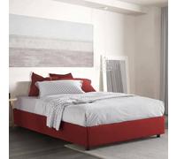 Talamo Italia - Letto alla francese Chloe, Letto contenitore in tessuto, Apertura frontale, adatto per materasso Cm 140x200, 100% Made in Italy, Beige