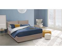 Talamo Italia - Letto alla francese Lucrezia, Letto contenitore in ecopelle, Apertura frontale, adatto per materasso Cm 140x200, 100% Made in Italy, Tortora