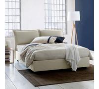 Talamo Italia - Letto alla francese Teresa, Letto contenitore in tessuto, Apertura frontale, con materasso Cm 140x200 incluso, 100% Made in Italy, Beige