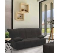 Talamo Italia Letto Allegra, Divano a 3 posti, 100% Made in Italy, Sofà Soggiorno con Apertura a Carrello, in Tessuto imbottito, con Cuscini Inclusi, Cm 165x90h85, Grigio