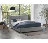 Talamo Italia - Letto matrimoniale Cesira, Letto contenitore con rivestimento in tessuto, 100% Made in Italy, Apertura frontale, adatto per materasso Cm 160x200, Grigio