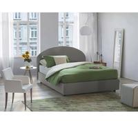 Talamo Italia - Letto matrimoniale Consuelo, Letto contenitore con rivestimento in tessuto, 100% Made in Italy, Apertura frontale, adatto per materasso Cm 160x190, Grigio