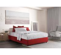 Talamo Italia - Letto matrimoniale Dana, Letto contenitore con rivestimento in tessuto, 100% Made in Italy, Apertura frontale, con materasso Cm 160x190 incluso, Tortora
