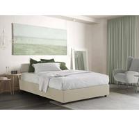 Talamo Italia - Letto matrimoniale Elisa, Letto contenitore con rivestimento in tessuto, 100% Made in Italy, Apertura frontale, adatto per materasso Cm 160x190, Beige