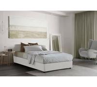 Talamo Italia - Letto piazza e mezza Chiara, Letto contenitore con rivestimento in tessuto, 100% Made in Italy, Apertura frontale, con materasso Cm 120x190 incluso, Blu