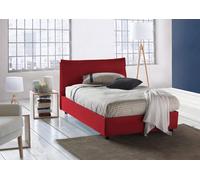 Talamo Italia - Letto piazza e mezza Desirée, Letto contenitore con rivestimento in tessuto, 100% Made in Italy, Apertura frontale, con materasso Cm 120x190 incluso, Tortora