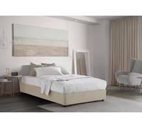 Talamo Italia - Letto piazza e mezza Gaia, Letto contenitore con rivestimento in tessuto, 100% Made in Italy, Apertura laterale, con materasso Cm 120x190 incluso, Blu