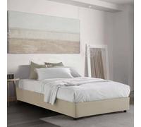 Talamo Italia - Letto piazza e mezza Gaia, Letto contenitore con rivestimento in tessuto, 100% Made in Italy, Apertura laterale, con materasso Cm 120x190 incluso, Blu