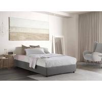 Letto Piazza e Mezza Nicole, Letto Contenitore con Rivestimento in Tessuto, 100% Made in Italy, Apertura Frontale, Adatto per Materasso Cm 120x190, Grigio