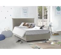 Talamo Italia - Letto piazza e mezza Ornella, Letto contenitore con rivestimento in tessuto, 100% Made in Italy, Apertura frontale, adatto per materasso Cm 120x190, Beige