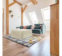 Talamo Italia - Letto pieghevole Ancilla, Pouf trasformabile in letto singolo, Pouf in tessuto da soggiorno, 100% Made in Italy, 80x80h45 cm, Panna