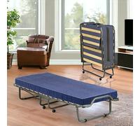 Talamo Italia Letto Pieghevole Rosalba, Brandina con Rete a 15 doghe, Lettino salvaspazio, 100% Made in Italy, 80x200h40 cm, Materasso Incluso