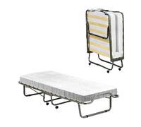 Talamo Italia Letto Pieghevole Vania, Brandina con Rete, Materasso Incluso, Lettino salvaspazio, 100% Made in Italy, 80x190h39 cm, Custodia Protettiva su Richiesta, Bianco, 190 cm (15 doghe)