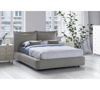 Talamo Italia Letto Vittoria Matrimoniale sfoderabile con Contenitore con Apertura Frontale, Made in Italy, Grigio, cm 160 x 190