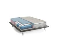 Talamo Italia - Materasso matrimoniale Larissa, Materasso in Memory e Molle insacchettate e ioni d'argento, 100% Made in Italy, Anti acaro e Anallergico, Cm 160x190h37