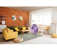 Talamo Italia-Pouf a Sacco Elegante, Colore Lilla, Misure 80 x 120 x 80 cm