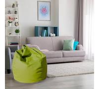 Talamo Italia-Pouf a Sacco Elegante, Colore Verde, Misure 80 x 120 x 80 cm