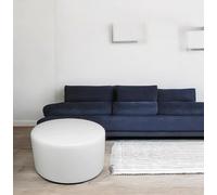 Talamo Italia - Pouf Abanera, Poltrona multiuso, Poltroncina sacco, Pouf poggiapiedi, Made in Italy, 79x79 h42 cm, Bianco