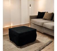 Talamo Italia - Pouf Abbis, Poltrona Multiuso, Poltroncina Sacco, Pouf poggiapiedi, Made in Italy, 78x78 h45 cm, Nero