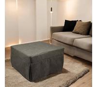 Talamo Italia - Pouf Abbis, Poltrona Multiuso, Poltroncina Sacco, Pouf poggiapiedi, Made in Italy, 78x78 h45 cm, Marrone