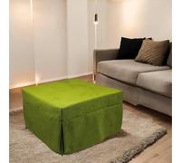 Talamo Italia - Pouf Abbis, Poltrona Multiuso, Poltroncina Sacco, Pouf poggiapiedi, Made in Italy, 78x78 h45 cm, Verde