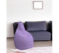 Talamo Italia - Pouf Abdog, Poltrona Multiuso, Poltroncina Sacco, Pouf poggiapiedi, Made in Italy, 90x90 h120 cm, Lilla