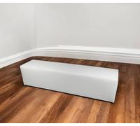 Talamo Italia - Pouf Abra, Poltrona multiuso, Poltroncina sacco, Pouf poggiapiedi, Made in Italy, 180x40 h42 cm, Bianco