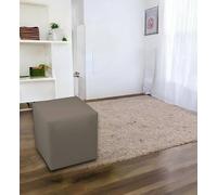 Talamo Italia - Pouf Acerbo, Poltrona multiuso, Poltroncina sacco, Pouf poggiapiedi, Made in Italy, 40x40 h42 cm, Tortora