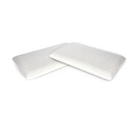 Talamo Italia - Set di 4 Cuscini per letto, 100% Made in Italy, Guanciale ergonomico a saponetta in Memory Foam forato, Anallergico e Traspirante, 70x39xh10 cm